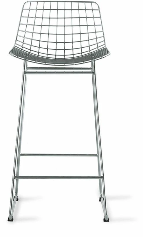 Chaise de bar en métal argent Wire - HKliving