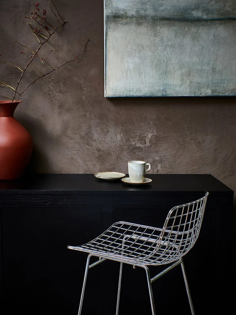 Chaise de bar en métal argent Wire - HKliving