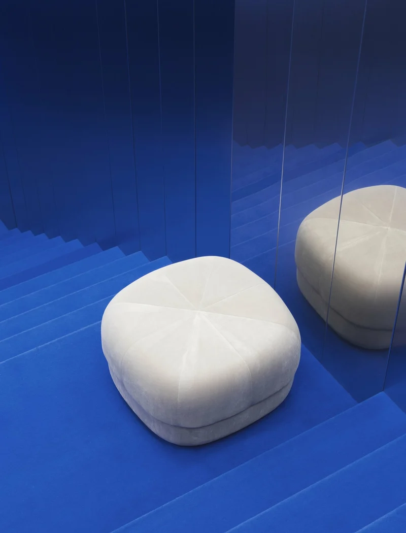 Pouf en velours 46 cm beige Circus Beige - Normann Copenhagen