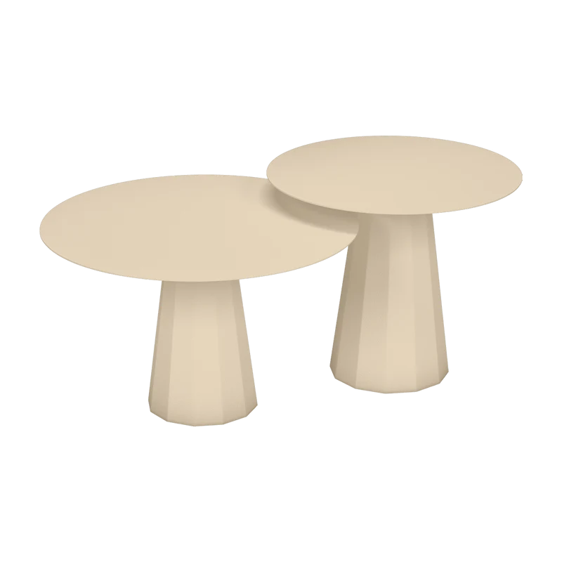 2 Tables gigognes crème Ankara - Matière Grise