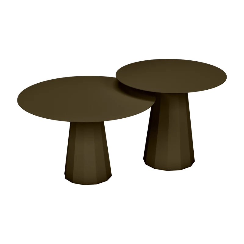 2 Tables gigognes bronze Ankara - Matière Grise