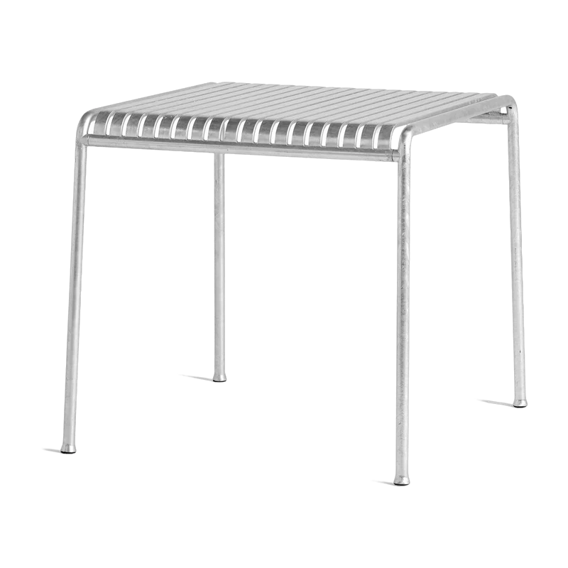 Table à manger d'extérieur en métal gris galvanisé 82,5x90cm Palissade - HAY