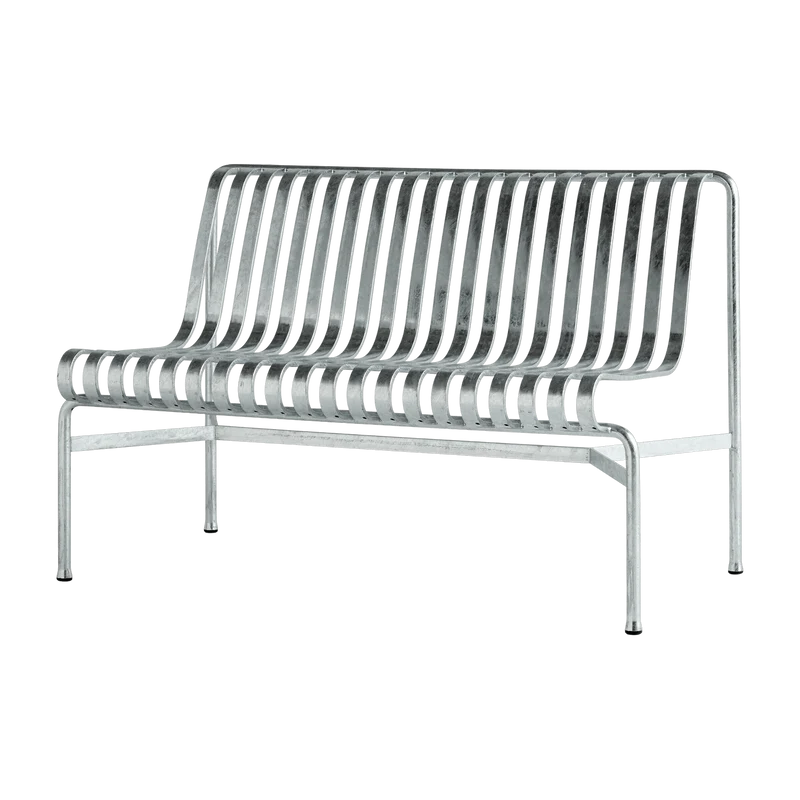Banc de jardin sans accoudoirs en métal gris galvanisé Palissade - HAY