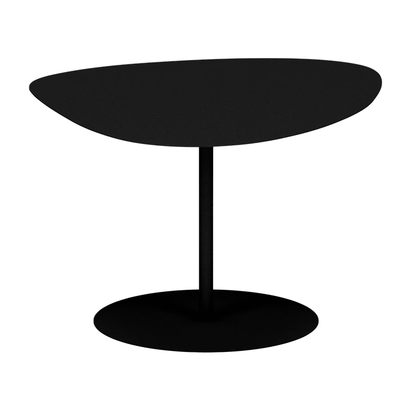 Table basse en acier mat noir mat 39 cm Galet 02 - Matière Grise