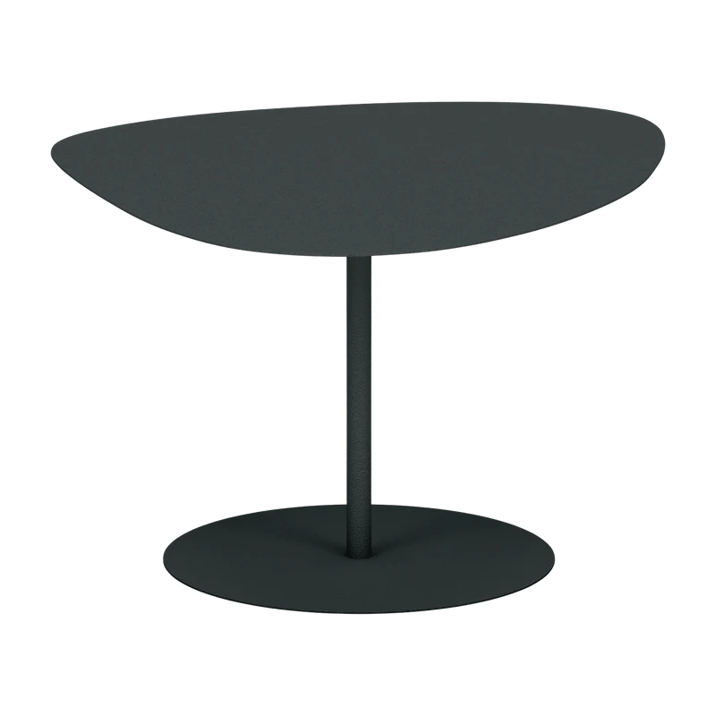 Table basse en acier mat anthracite 39 cm Galet 02 - Matière Grise
