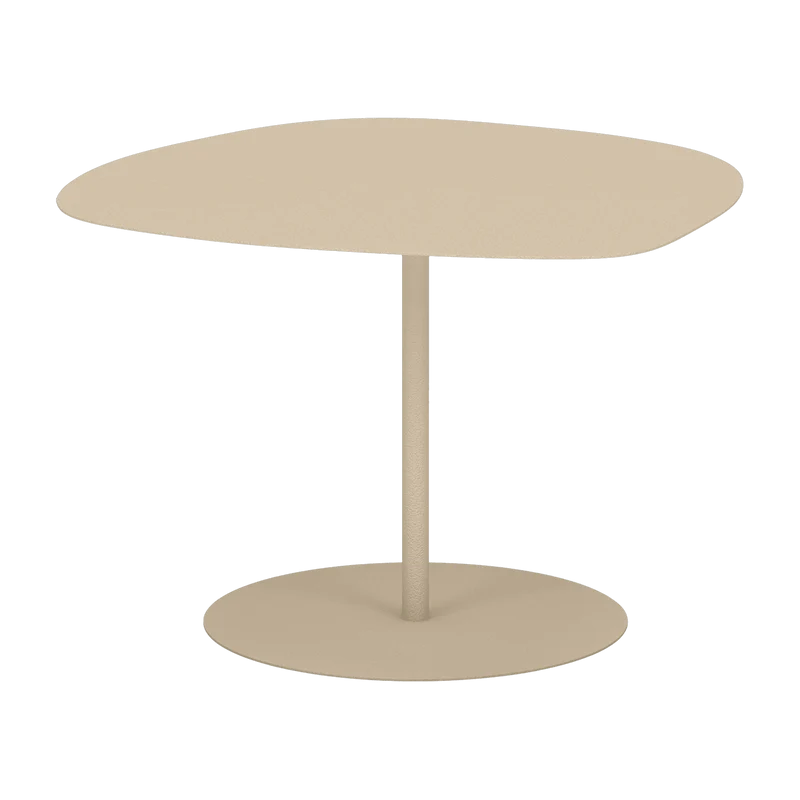 Table basse en acier mat crème 37 cm Galet 03 - Matière Grise