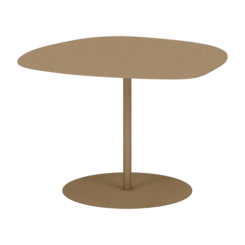 Table basse en acier mat sable 37 cm Galet 03 - Matière Grise