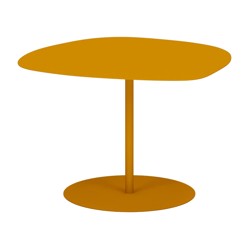Table basse en acier mat safran 37 cm Galet 03 - Matière Grise