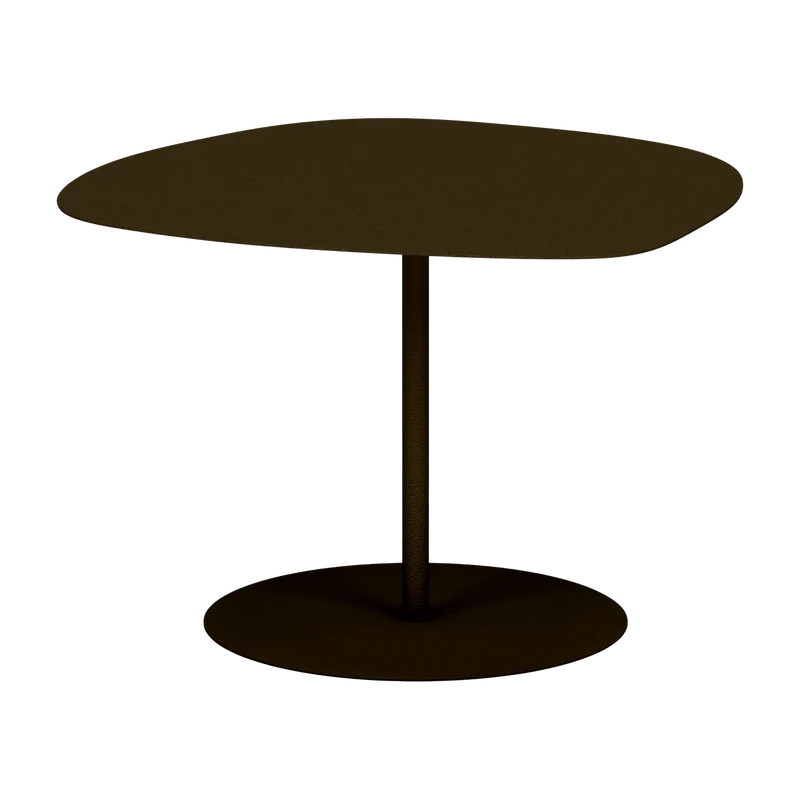 Table basse en acier mat bronze 37 cm Galet 03 - Matière Grise