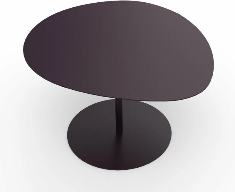 Table basse en acier mat bronze 37 cm Galet 03 - Matière Grise