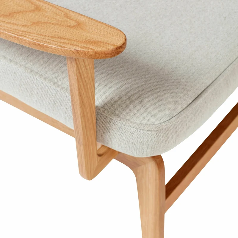 Fauteuil lounge en chêne gris - Hübsch