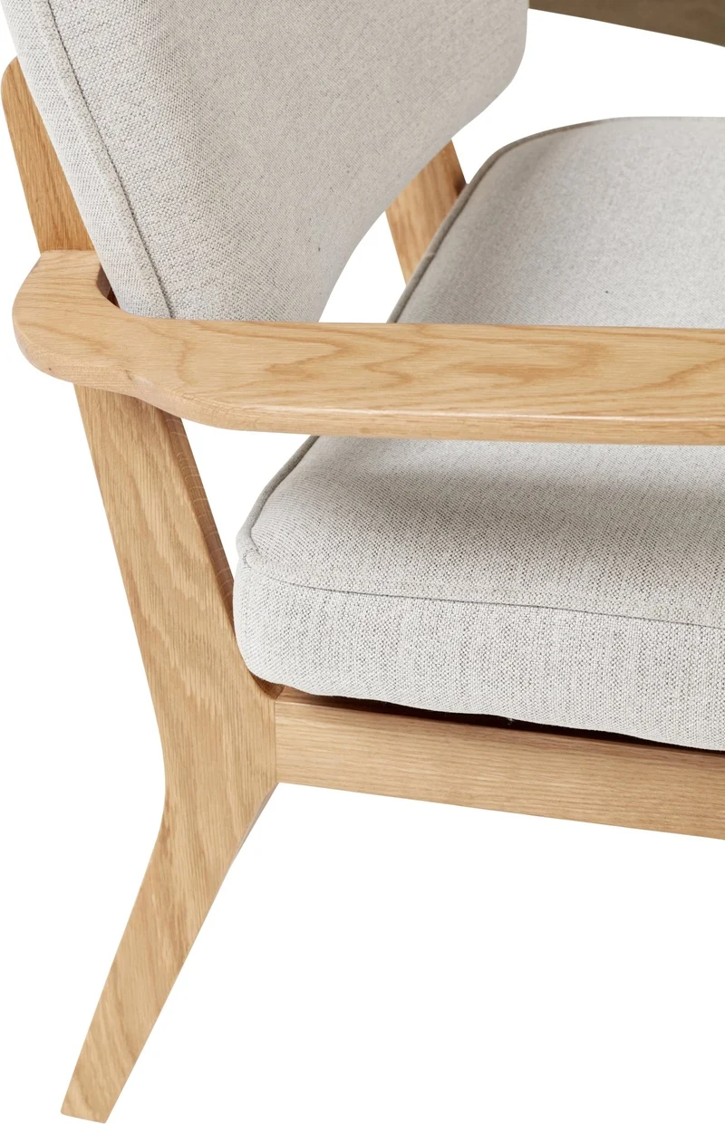Fauteuil lounge en chêne gris - Hübsch