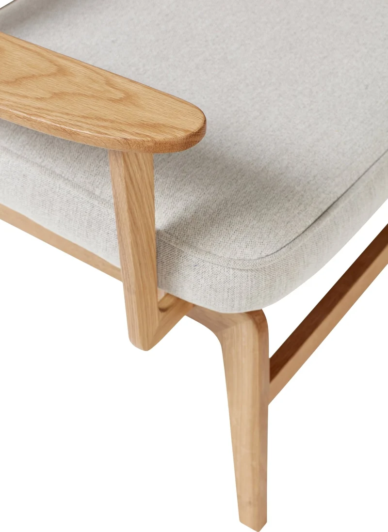 Fauteuil lounge en chêne gris - Hübsch