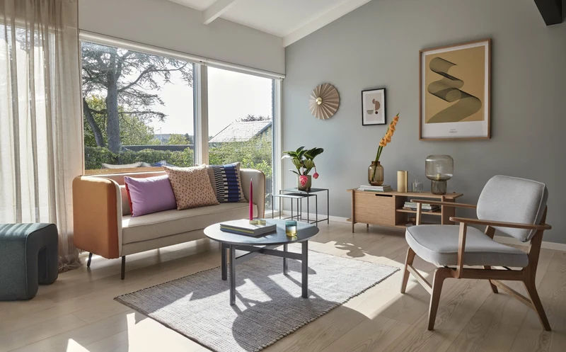 Fauteuil lounge en chêne gris - Hübsch