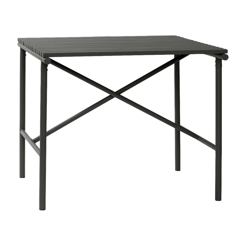 Table à manger de jardin carrée en métal noire - Hübsch