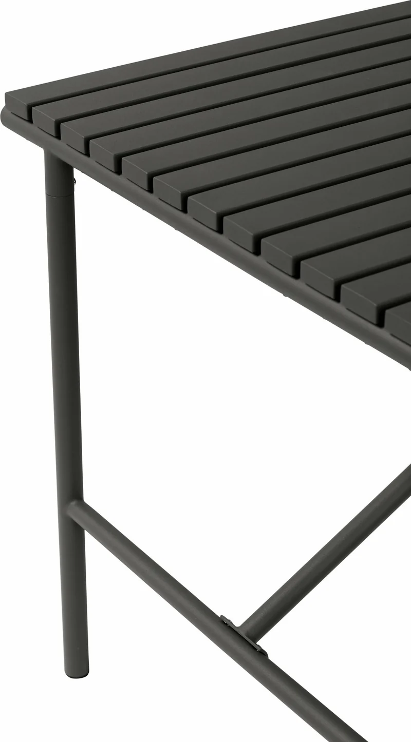 Table à manger de jardin carrée en métal noire - Hübsch
