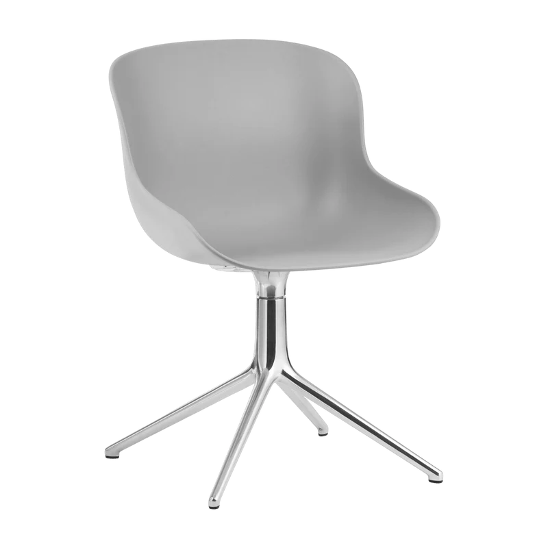 Chaise pivotante 4 pieds en aluminium et pp gris Hyg - Normann Copenhagen