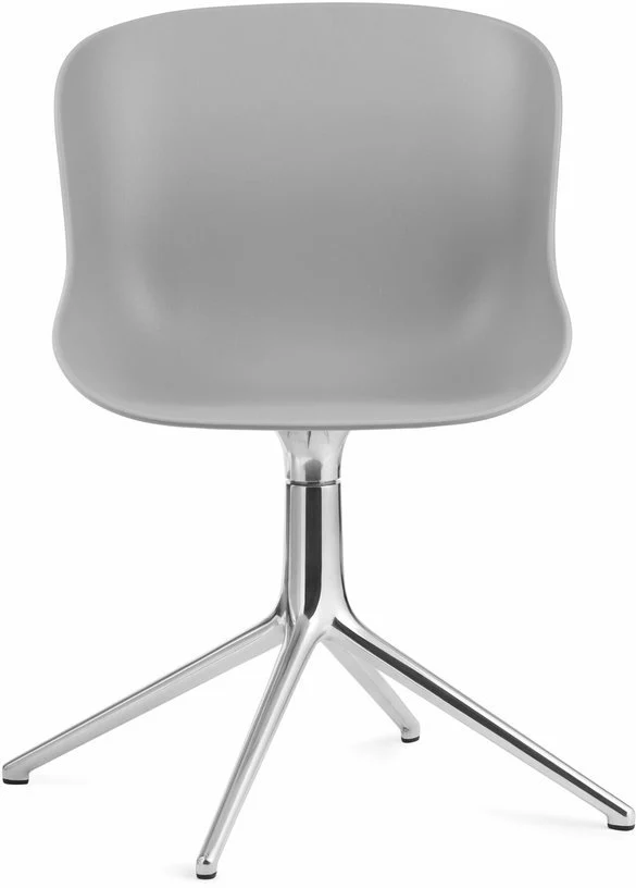 Chaise pivotante 4 pieds en aluminium et pp gris Hyg - Normann Copenhagen