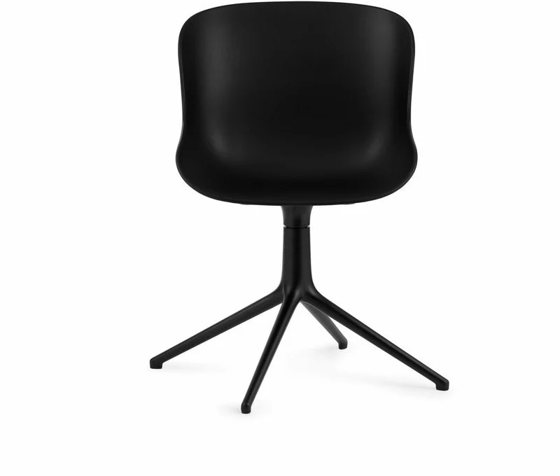 Chaise pivotante 4 pieds en aluminium noir et pp noir Hyg - Normann Copenhagen