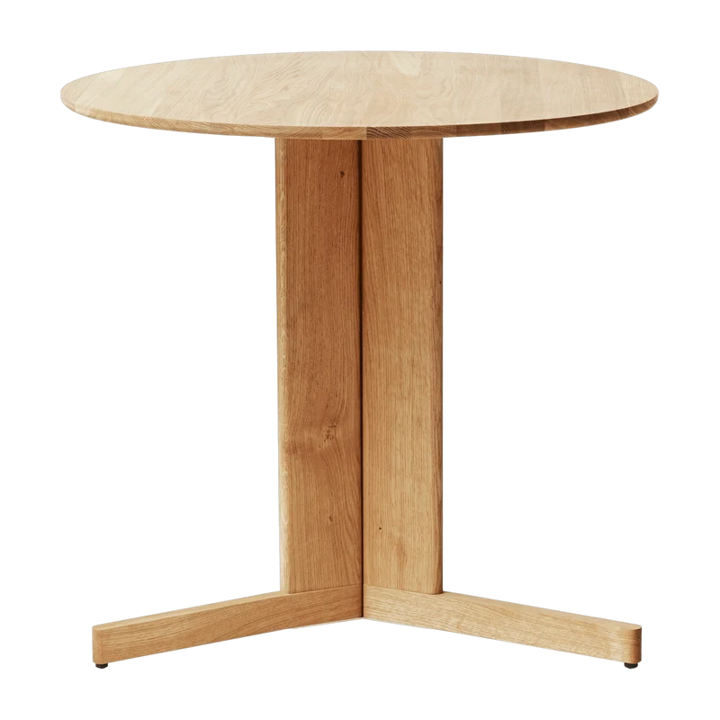 Table ronde en chêne blanc huilé 75 cm Trefoil - Form & Refine