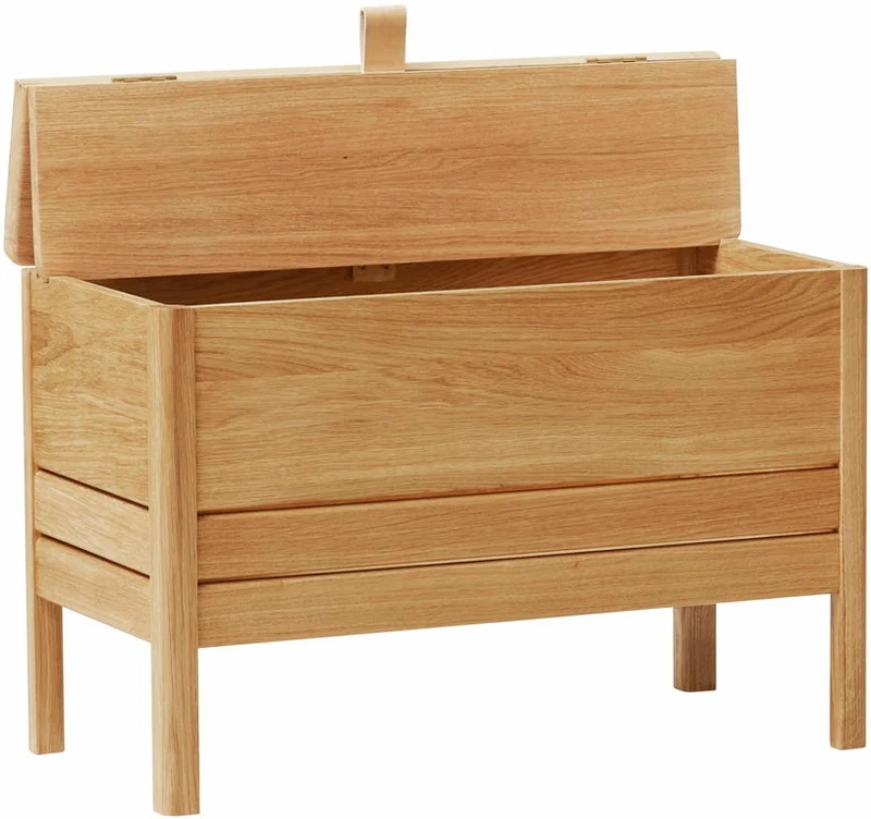 Banc avec rangement en chêne naturel 68 cm A Line - Form & Refine