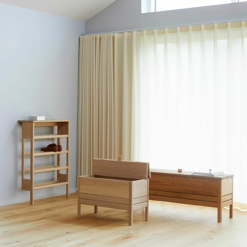 Banc avec rangement en chêne naturel 68 cm A Line - Form & Refine