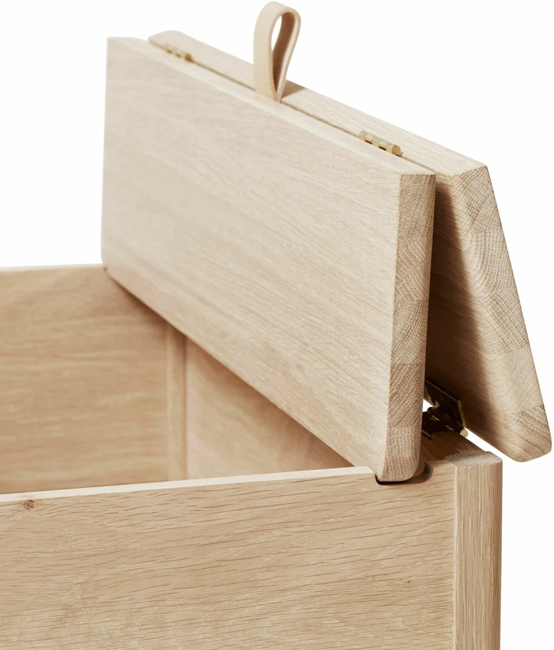 Banc avec rangement en chêne huilé blanc 68 cm A Line - Form & Refine
