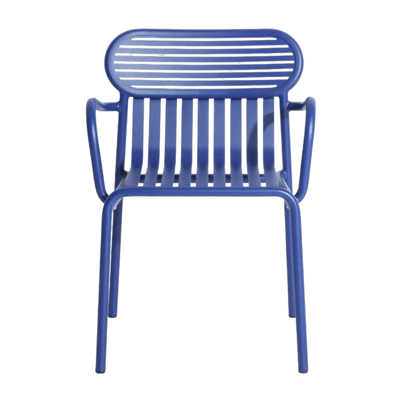 Chaise de jardin avec accoudoirs bleue Week end - Petite friture