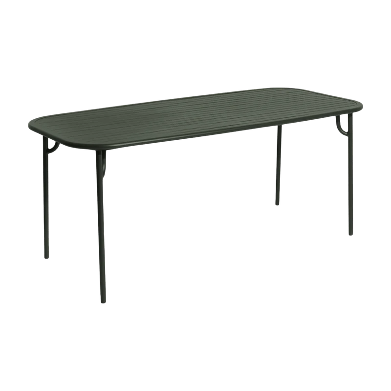 Table de jardin rectangulaire vert bouteillle 180 cm Week end - Petite friture