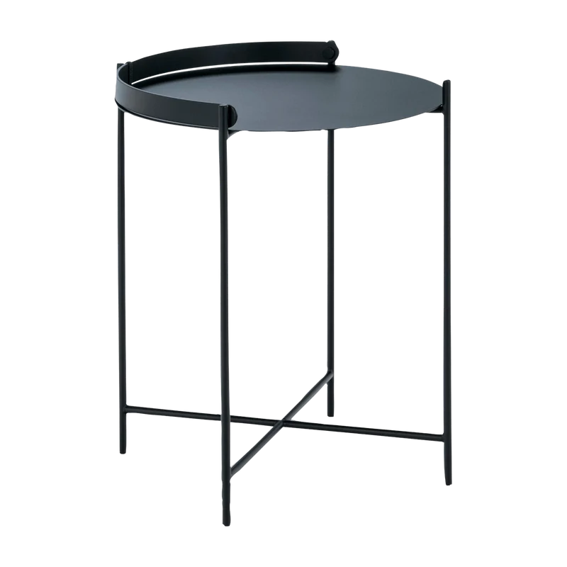 Table d'appoint 46 cm noir avec poignée EDGE - Houe