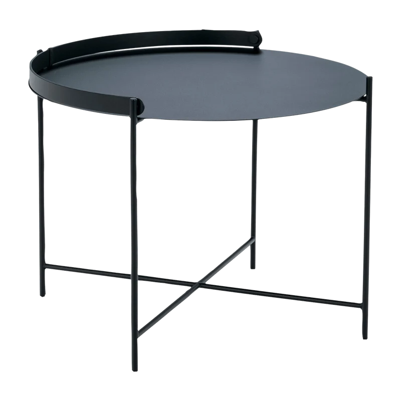 Table d'appoint 62 cm noir avec poignée EDGE - Houe
