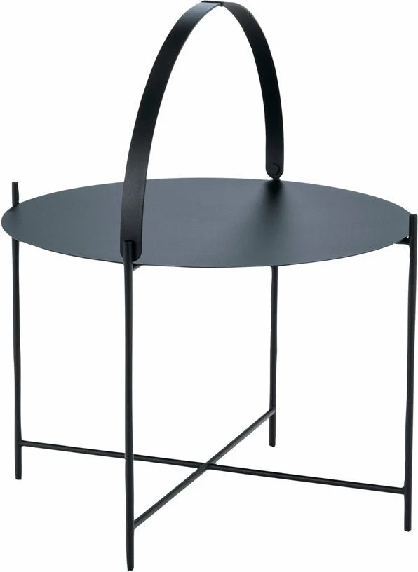 Table d'appoint 62 cm noir avec poignée EDGE - Houe