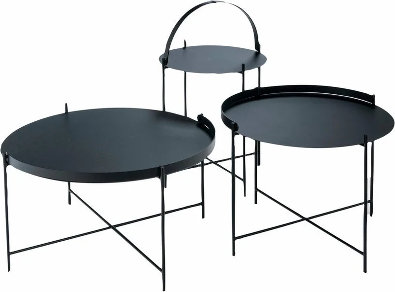 Table d'appoint 62 cm noir avec poignée EDGE - Houe