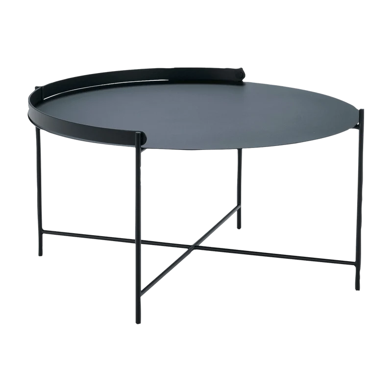 Table d'appoint 76 cm noir avec poignée EDGE - Houe