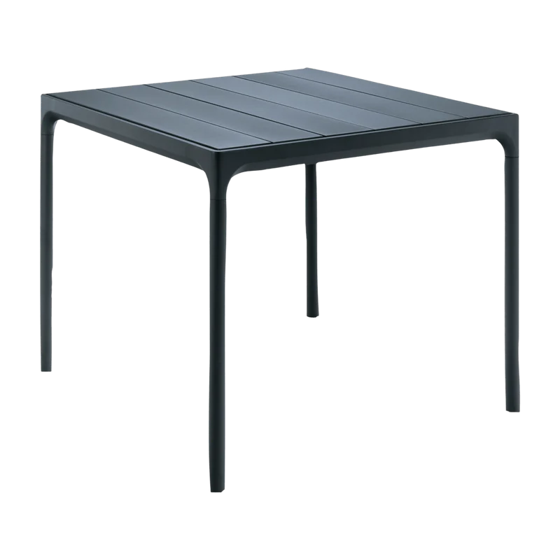 Table carrée en métal noir FOUR - Houe