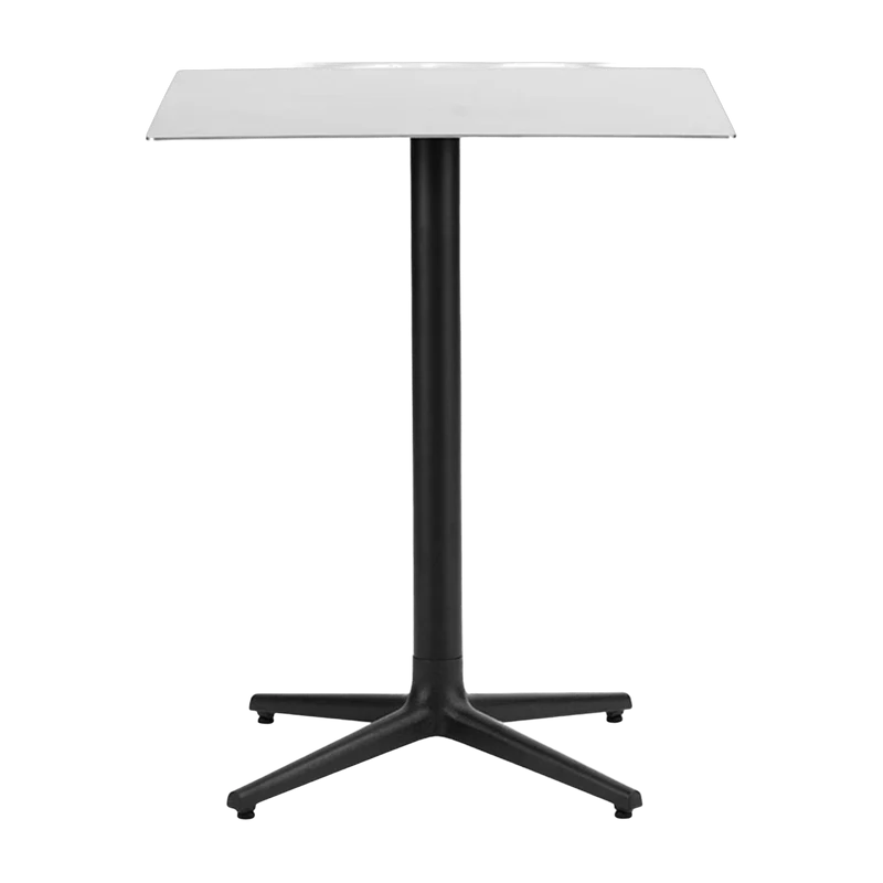 Table carré 60 cm 4 pieds en acier inoxydable Allez Steel - Normann Copenhagen