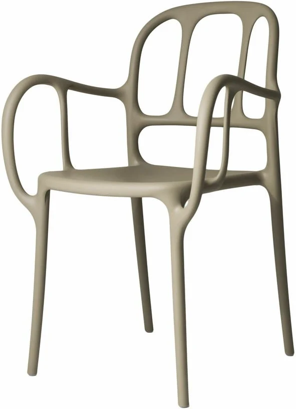 Chaise en polypropylene beige Mila - Magis