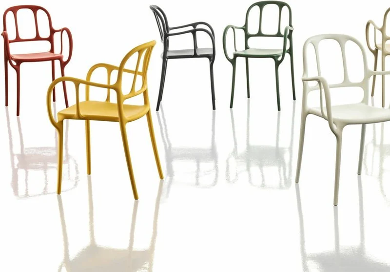 Chaise en polypropylene beige Mila - Magis
