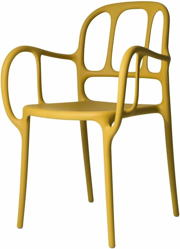 Chaise en polypropylene jaune Mila - Magis