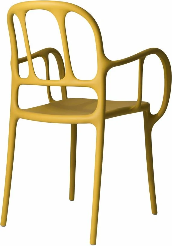 Chaise en polypropylene jaune Mila - Magis