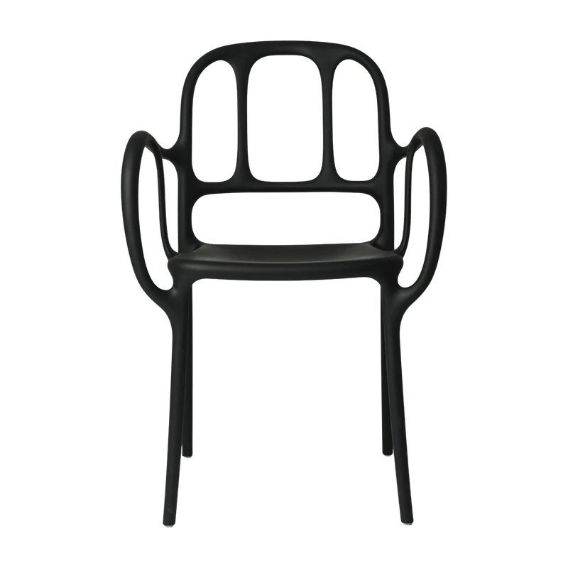 Chaise en polypropylene noire Mila - Magis