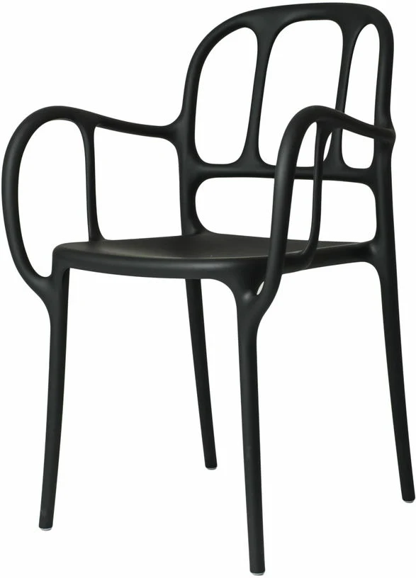 Chaise en polypropylene noire Mila - Magis