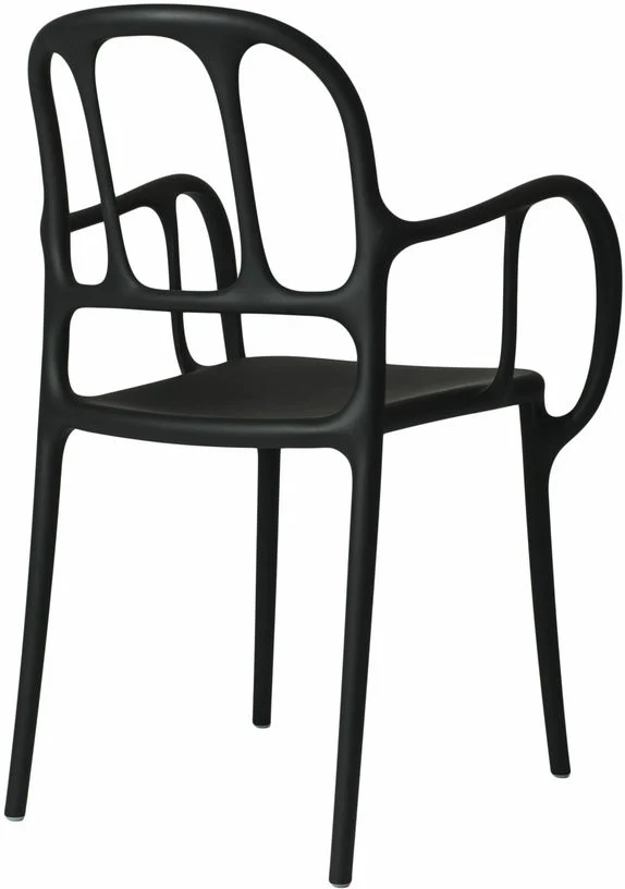 Chaise en polypropylene noire Mila - Magis