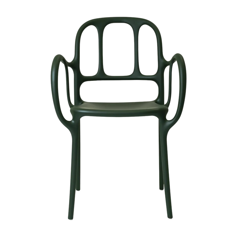 Chaise en polypropylene vert foncé Mila - Magis