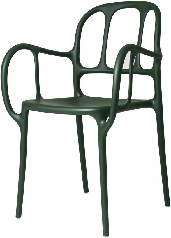 Chaise en polypropylene vert foncé Mila - Magis