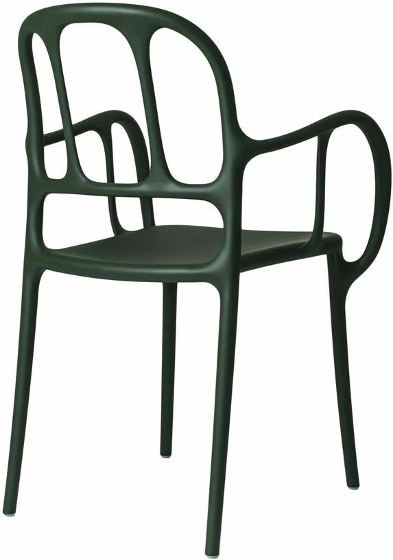 Chaise en polypropylene vert foncé Mila - Magis