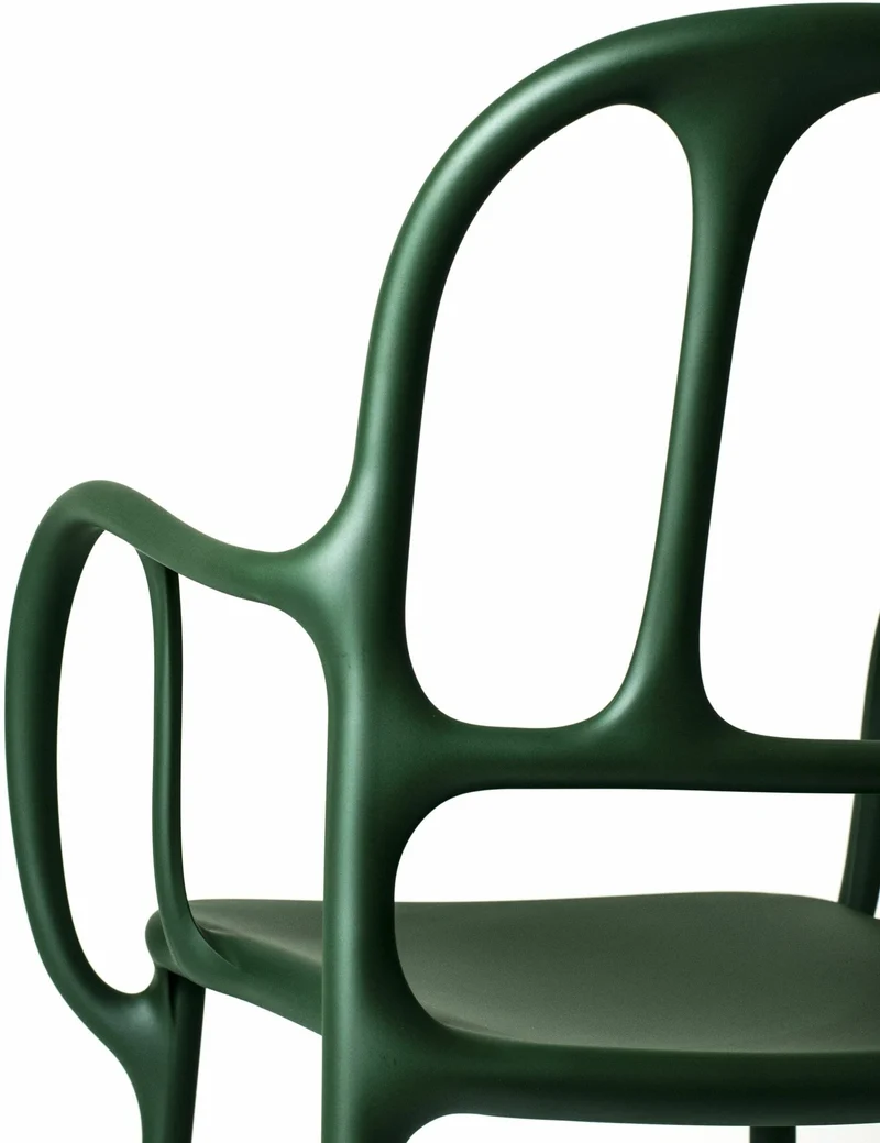 Chaise en polypropylene vert foncé Mila - Magis