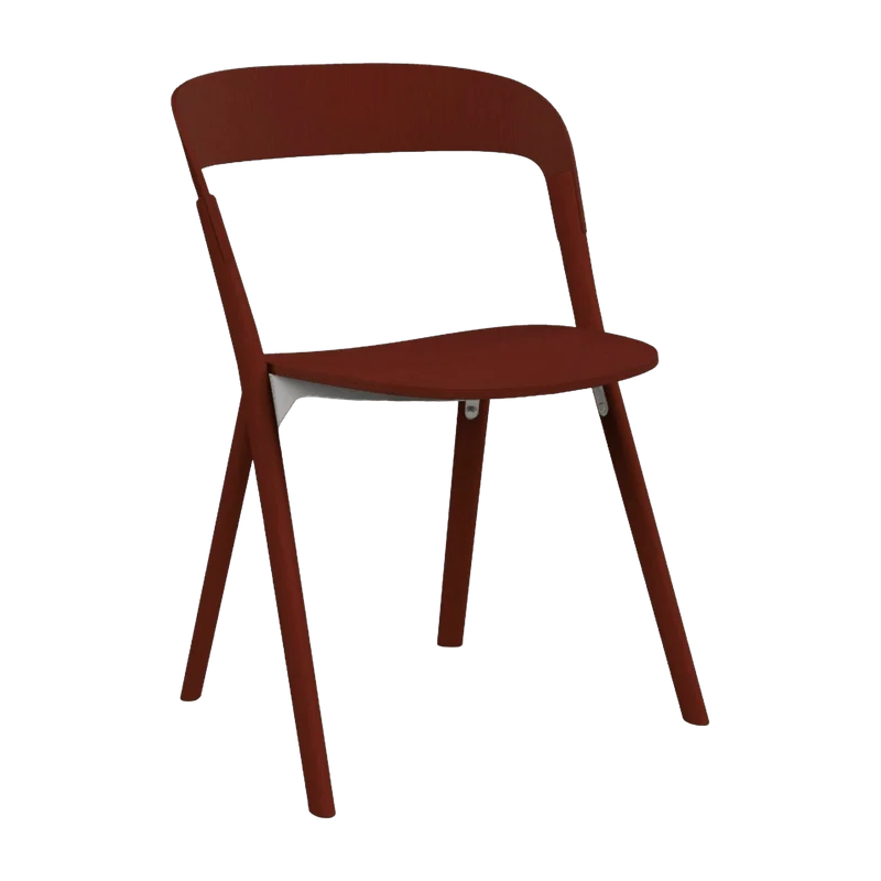 Chaise en frêne bordeaux Pila - Magis
