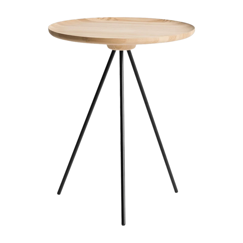 Table d'appoint en frêne et piètement noir 51 cm Key - Hem