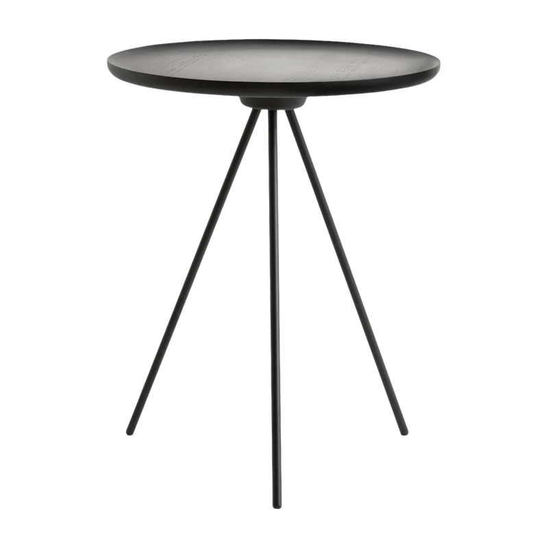 Table d'appoint en frêne noir et piètement noir 51 cm Key - Hem